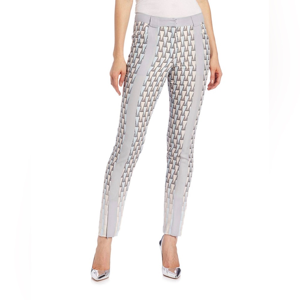 REBECCA MINKOFF Women's Corey Geometric Silk Pants